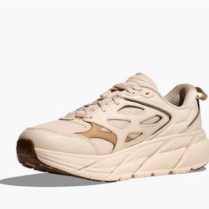 Hoka Women Sz 12 Men Sz 11 Clifton L Athletics Vanilla Comfy Orthopedic Sneakers